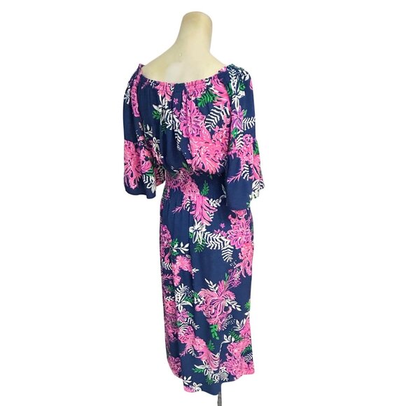 Lilly Pulitzer Ravyn Off Shoulder Midi Dress XS - Picture 6 of 8